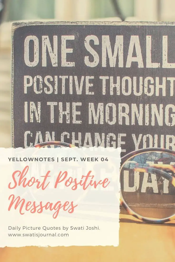 short positive messages yellownotes