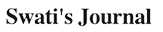 text logo swatisjournal